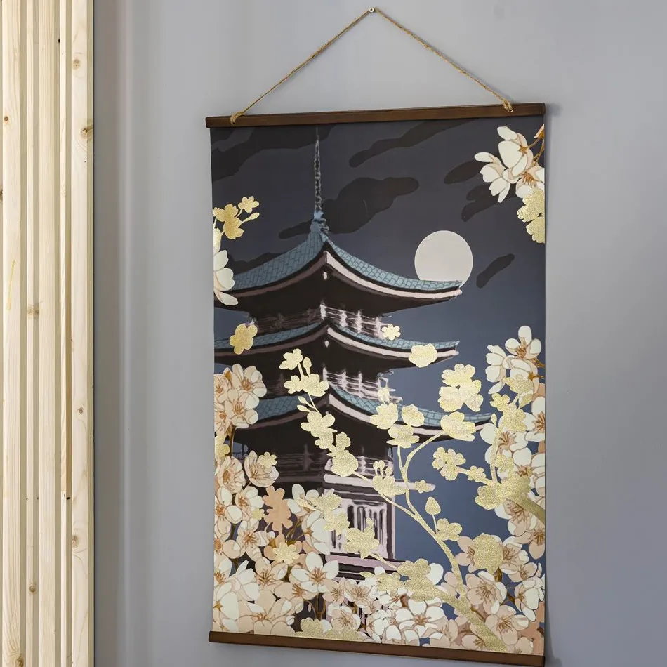 Becquet Affiche à suspendre motif pagode< Décoration Murale|Décoration