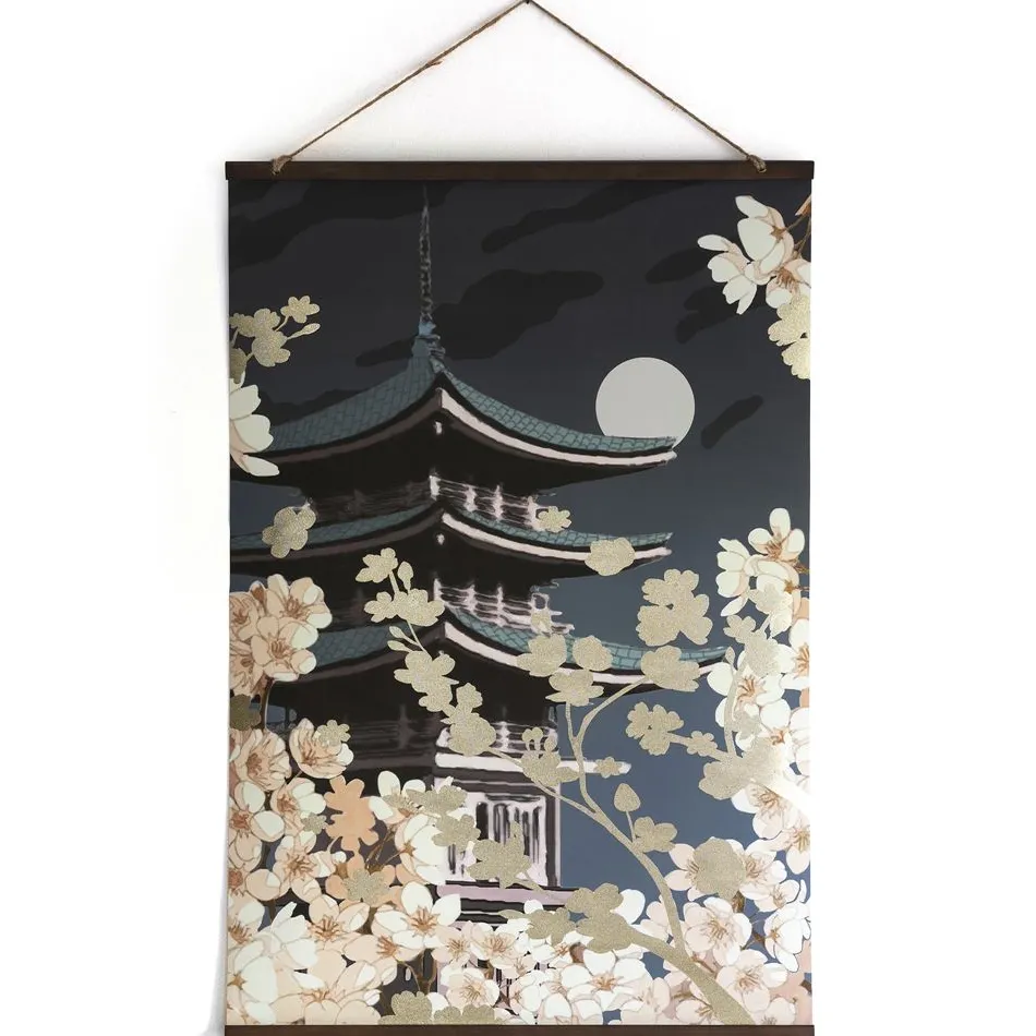 Becquet Affiche à suspendre motif pagode< Décoration Murale|Décoration