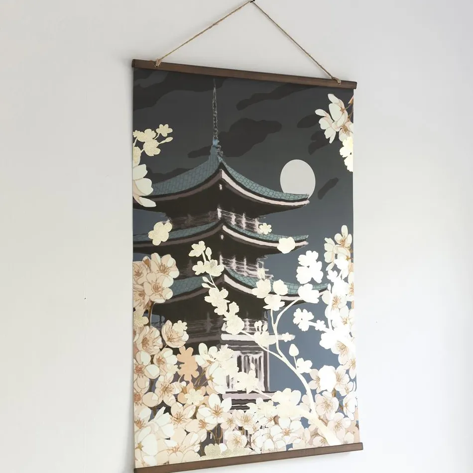 Becquet Affiche à suspendre motif pagode< Décoration Murale|Décoration