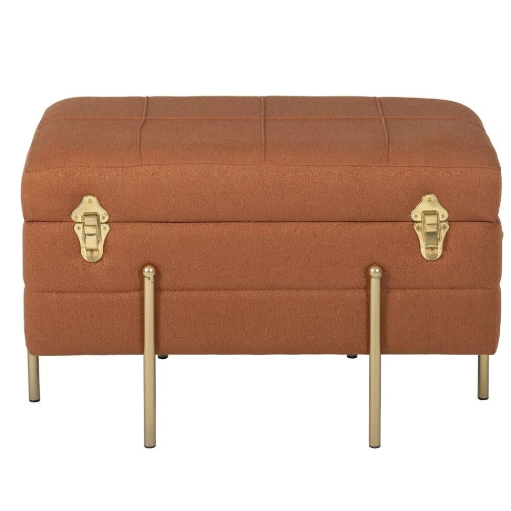 Becquet Banc coffre en tissu sur pieds< Boîte, Panier|Décoration
