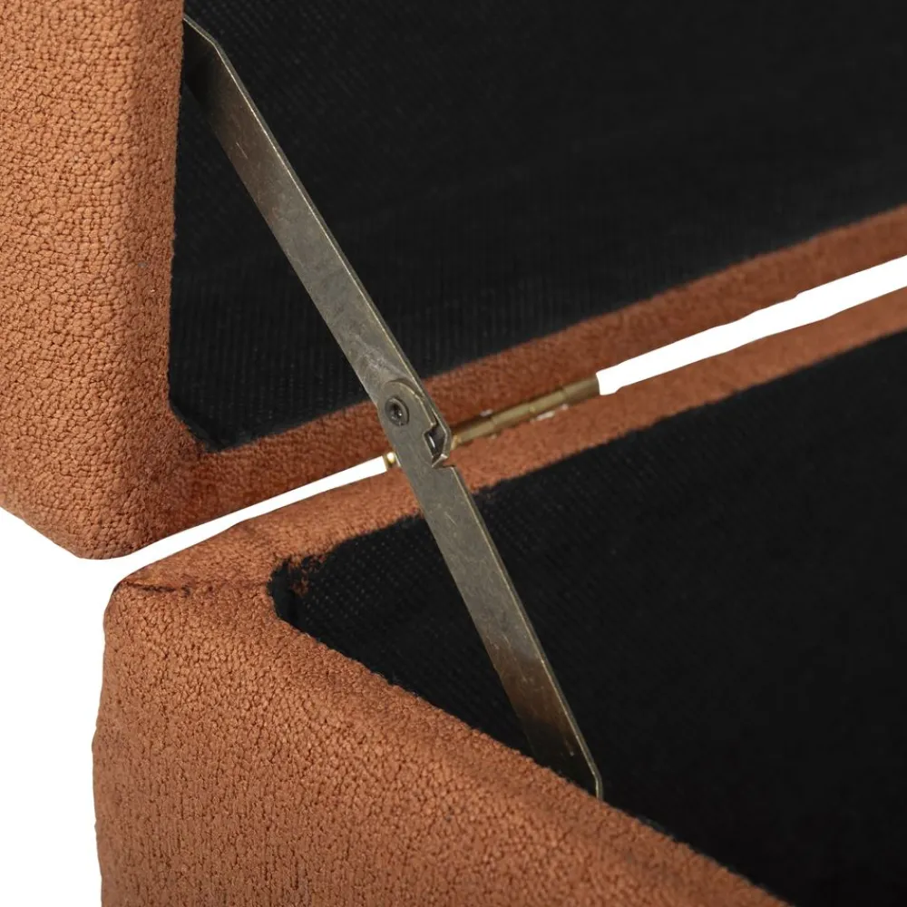 Becquet Banc coffre en tissu sur pieds< Boîte, Panier|Décoration