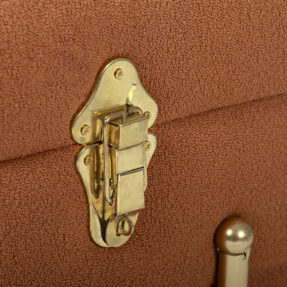 Becquet Banc coffre en tissu sur pieds< Boîte, Panier|Décoration