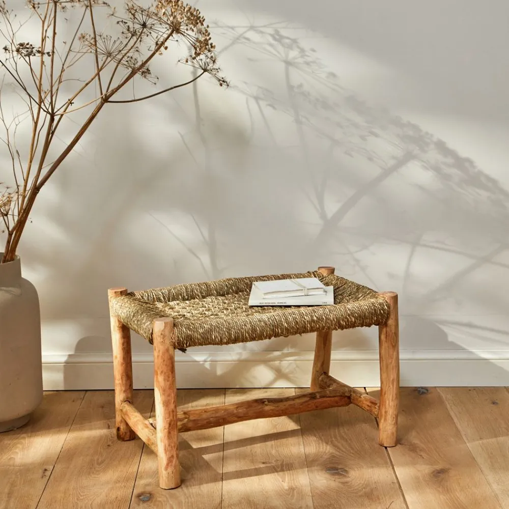 Becquet Banc en bois et corde< Meuble, Étagère|Décoration