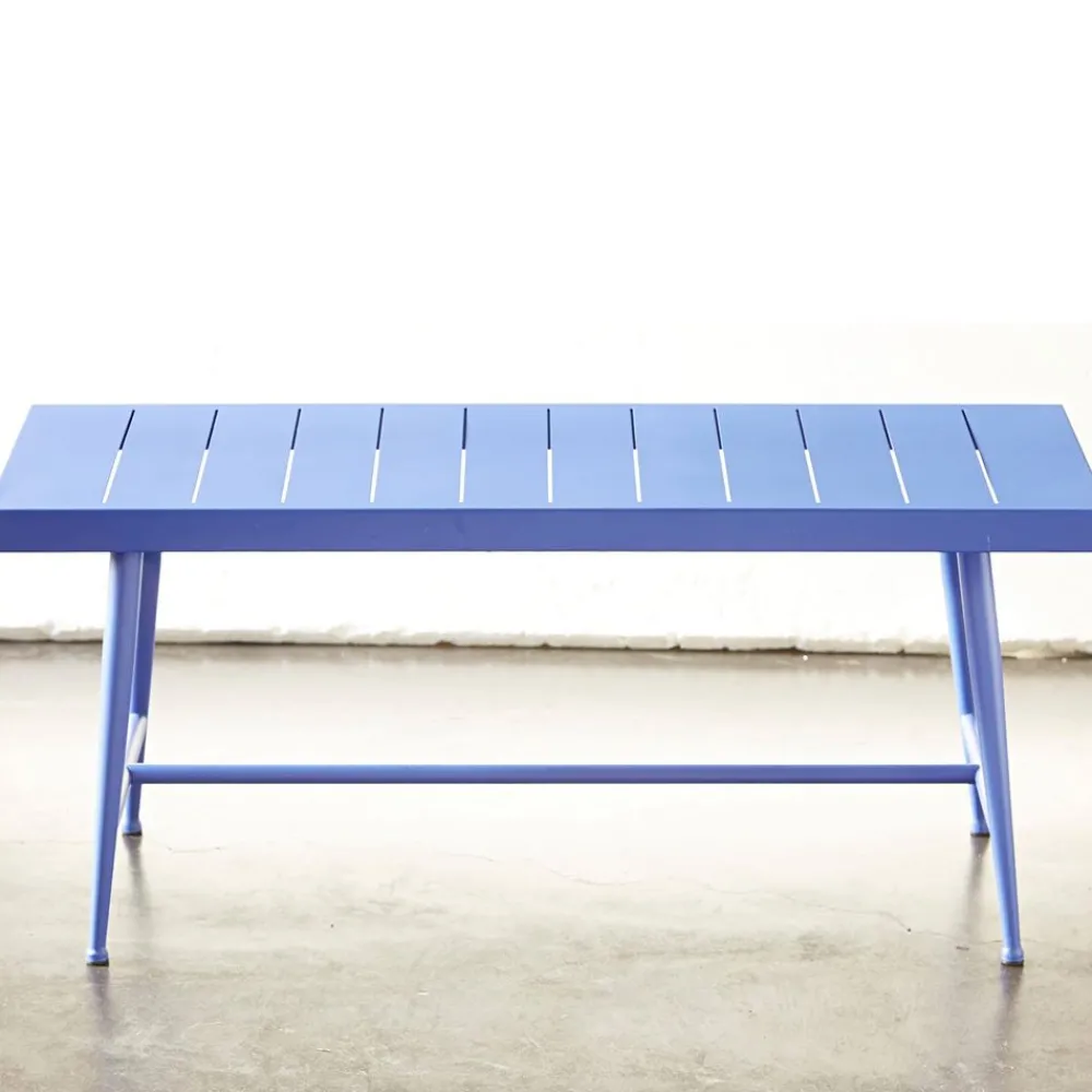 Becquet Banc en métal bleu< Meuble, Étagère|Décoration