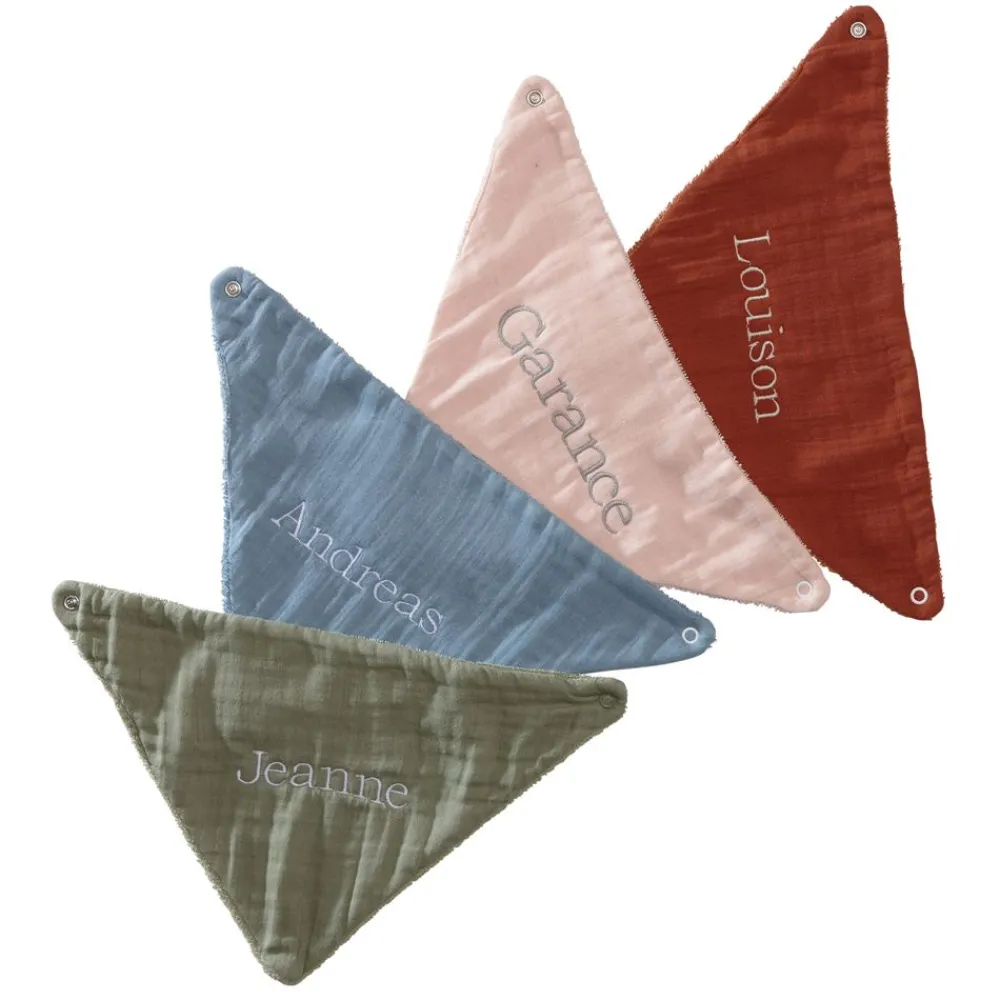 Becquet Bavoir enfant personnalisable en gaze de coton - CRÉATION<Enfant Univers Des Tout-Petits|Serviette De Bain Personnalisée, Peignoir Personnalisé
