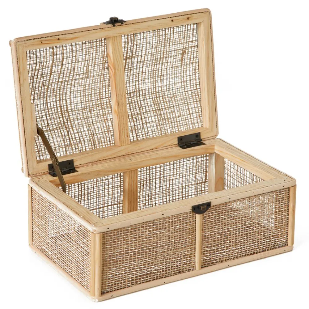 Becquet Boîte en bambou décor tressé< Boîte, Panier|Décoration