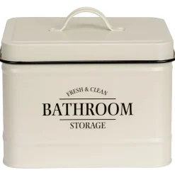 Becquet Boîte métal salle de bain avec couvercle< Accessoires De Salle De Bain|Idées Salle De Bain