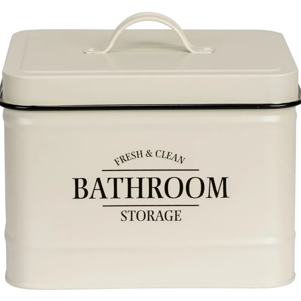 Becquet Boîte métal salle de bain avec couvercle< Accessoires De Salle De Bain|Idées Salle De Bain