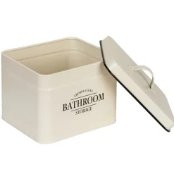 Becquet Boîte métal salle de bain avec couvercle< Accessoires De Salle De Bain|Idées Salle De Bain