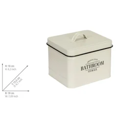 Becquet Boîte métal salle de bain avec couvercle< Accessoires De Salle De Bain|Idées Salle De Bain