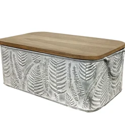 Becquet Boîtes de rangement métal martelé et bois< Rangement, Gain De Place|Boîte, Panier