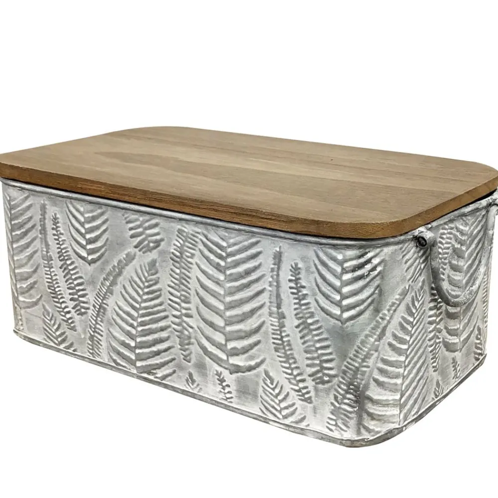 Becquet Boîtes de rangement métal martelé et bois< Rangement, Gain De Place|Boîte, Panier