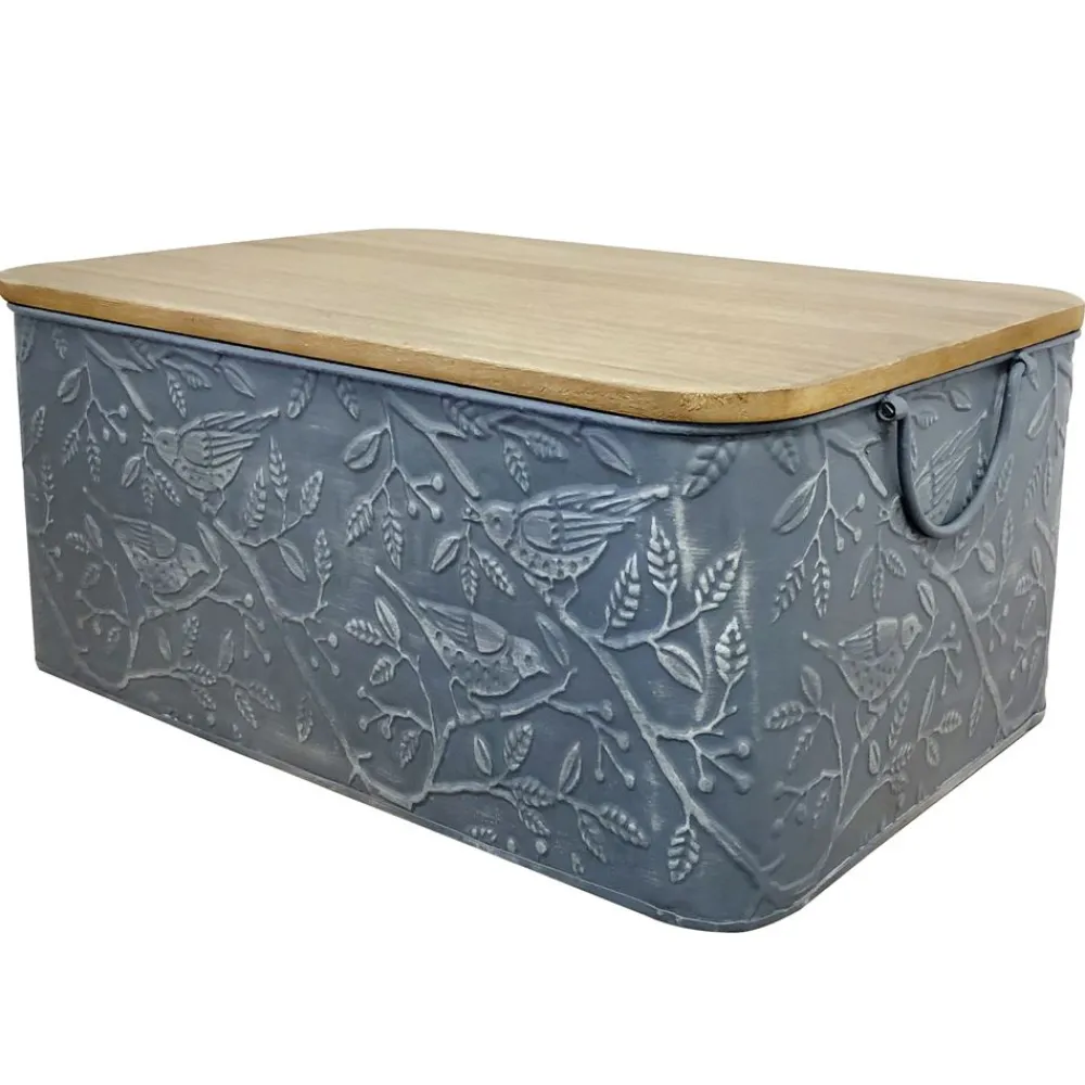Becquet Boîtes de rangement métal martelé et bois< Rangement, Gain De Place|Boîte, Panier