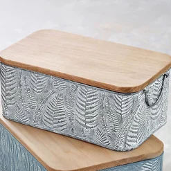 Becquet Boîtes de rangement métal martelé et bois< Rangement, Gain De Place|Boîte, Panier