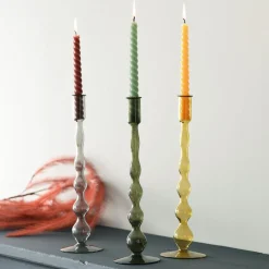 Becquet Bougeoirs en verre - Set de 3< Luminaire|Décoration