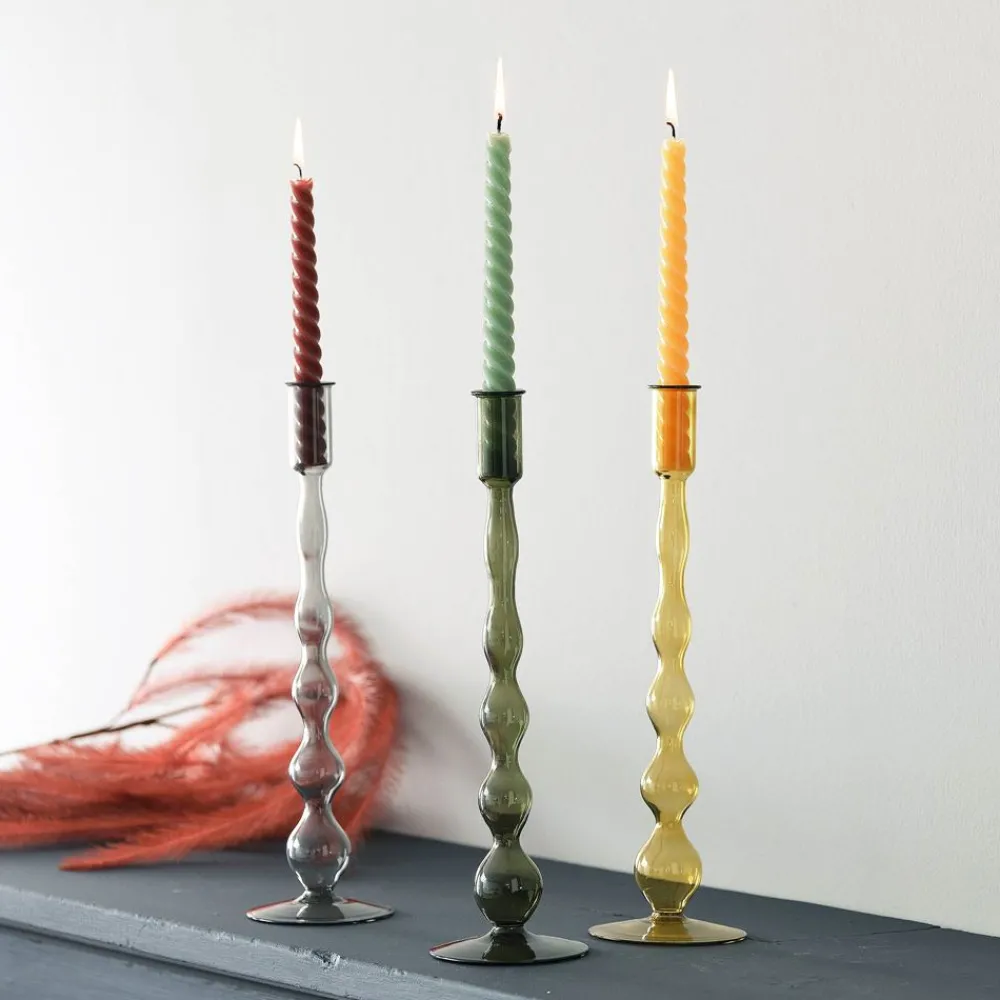 Becquet Bougeoirs en verre - Set de 3< Luminaire|Décoration