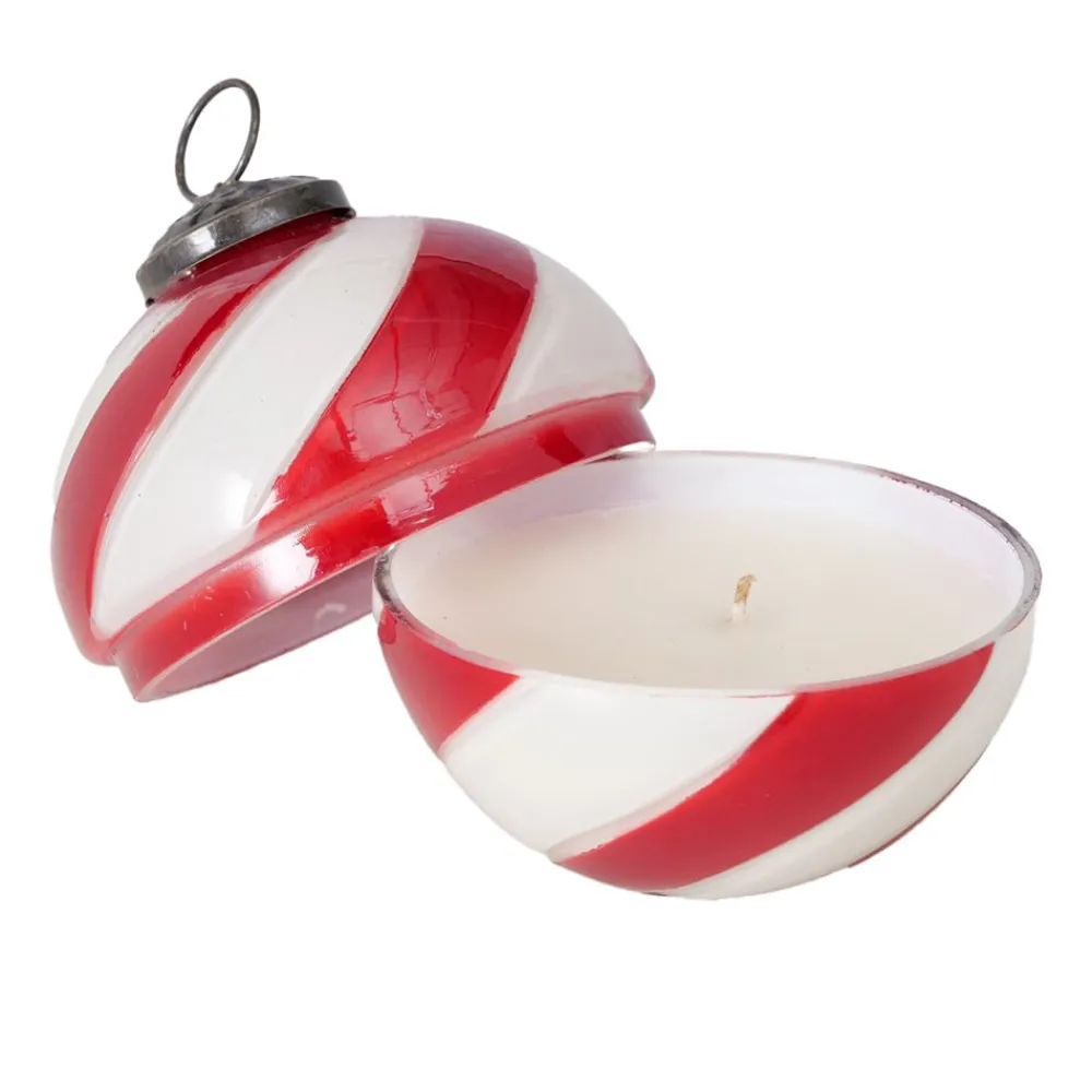 Becquet Bougie boule de Noël en verre< Luminaire|Décoration