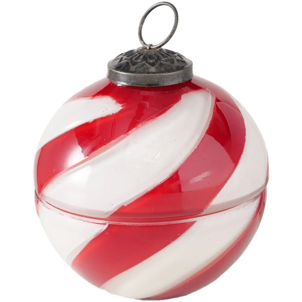 Becquet Bougie boule de Noël en verre< Luminaire|Décoration