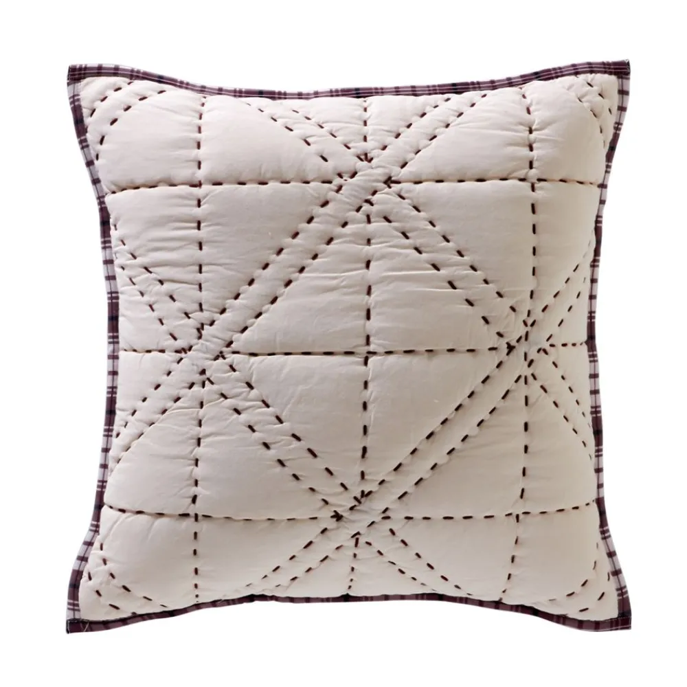 Becquet Boutis brodé et à carreaux écossais< Boutis, Jeté De Lit, Couvre Lit