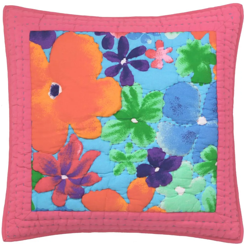 Becquet Boutis fleuri façon aquarelle - CRÉATION< Boutis, Jeté De Lit, Couvre Lit