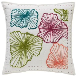Becquet Boutis fleurs brodées multicolores - CRÉATION< Boutis, Jeté De Lit, Couvre Lit