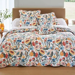 Becquet Boutis fleurs des champs< Les Matières|Boutis, Jeté De Lit, Couvre Lit