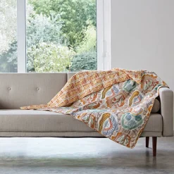 Becquet Boutis imprimé art contemporain - CRÉATION< Boutis, Jeté De Lit, Couvre Lit