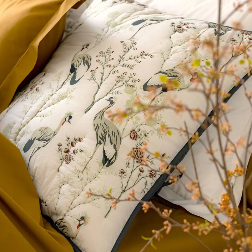 Becquet Boutis motif oiseaux - CRÉATION< Les Matières|Plaid