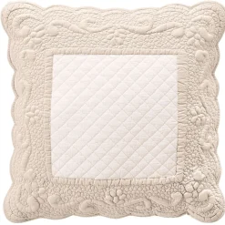 Becquet Boutis perle et blanc, brodé main et réversible - CRÉATION< Boutis, Jeté De Lit, Couvre Lit