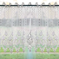 Becquet Brise-bise macramé motif arum< Rideau Et Déco Textile|Voilage En Pointe, Voilage Droit, Brise-Bise, Store