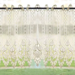 Becquet Brise-bise macramé motif arum< Rideau Et Déco Textile|Voilage En Pointe, Voilage Droit, Brise-Bise, Store