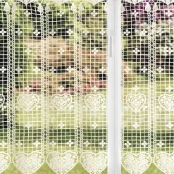 Becquet Brise-bise macramé motif cœurs< Rideau Et Déco Textile|Voilage En Pointe, Voilage Droit, Brise-Bise, Store