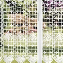 Becquet Brise-bise macramé motif cœurs< Rideau Et Déco Textile|Voilage En Pointe, Voilage Droit, Brise-Bise, Store