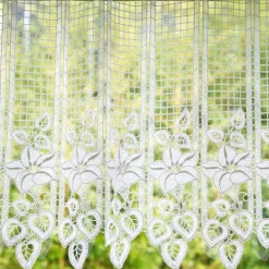 Becquet Brise-bise macramé motif fleurs< Rideau Et Déco Textile|Voilage En Pointe, Voilage Droit, Brise-Bise, Store