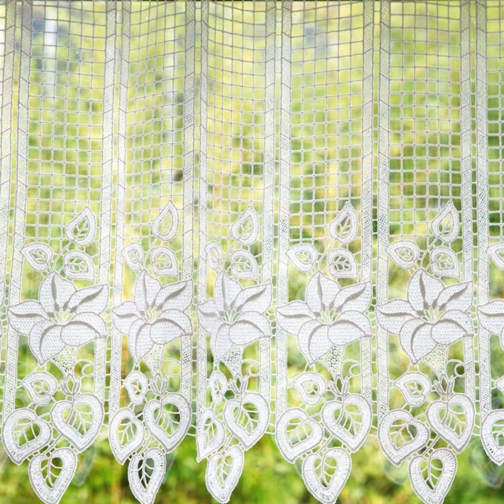 Becquet Brise-bise macramé motif fleurs< Rideau Et Déco Textile|Voilage En Pointe, Voilage Droit, Brise-Bise, Store