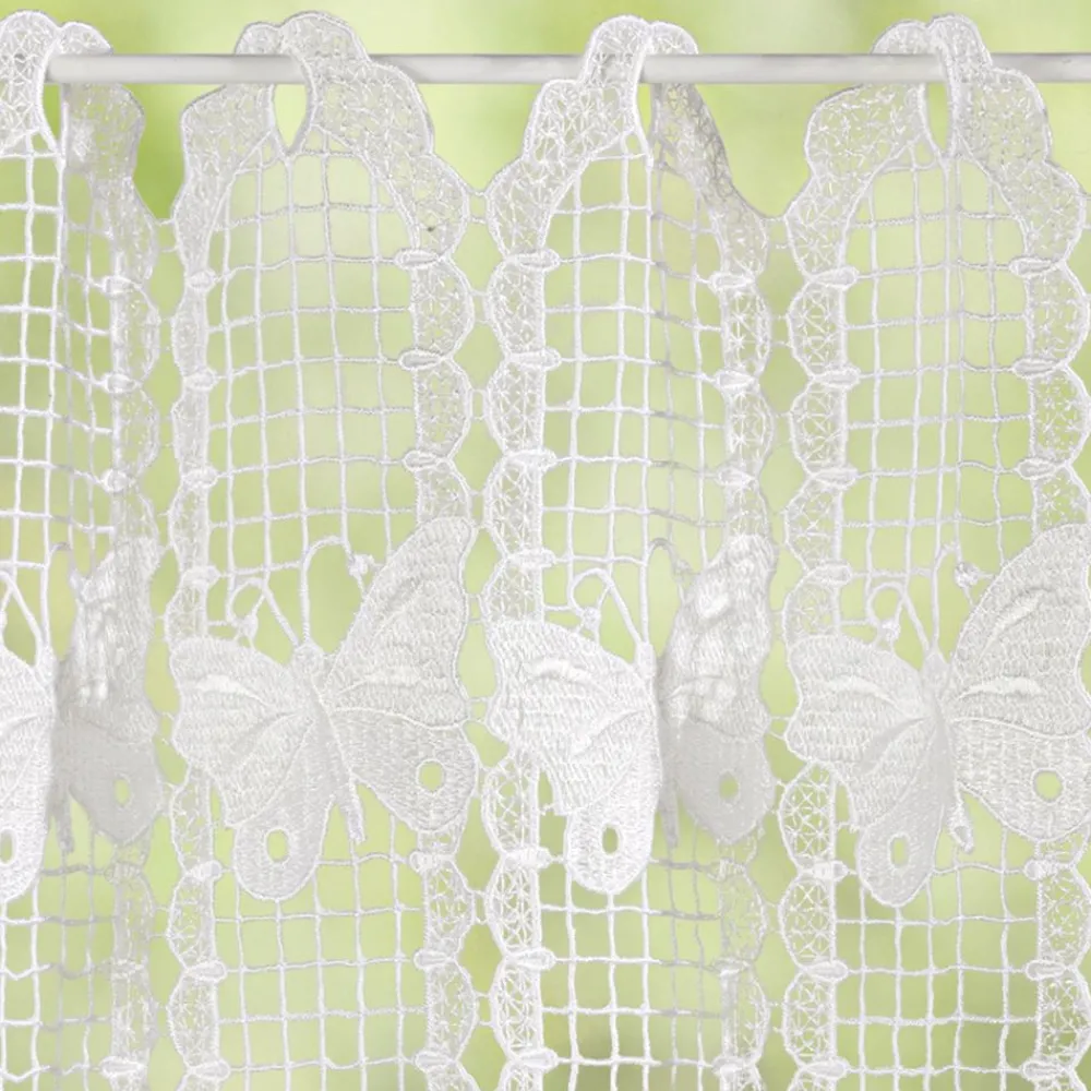 Becquet Brise-bise macramé papillons< Rideau Et Déco Textile|Voilage En Pointe, Voilage Droit, Brise-Bise, Store