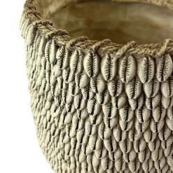 Becquet Cache-pot décor coquillages en résine< Vase, Cache-Pot|Décoration