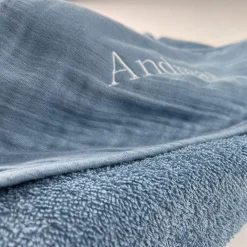 Becquet Cape de bain bébé personnalisable en gaze de coton - CRÉATION<Enfant Univers Des Tout-Petits|Serviette De Bain Personnalisée, Peignoir Personnalisé