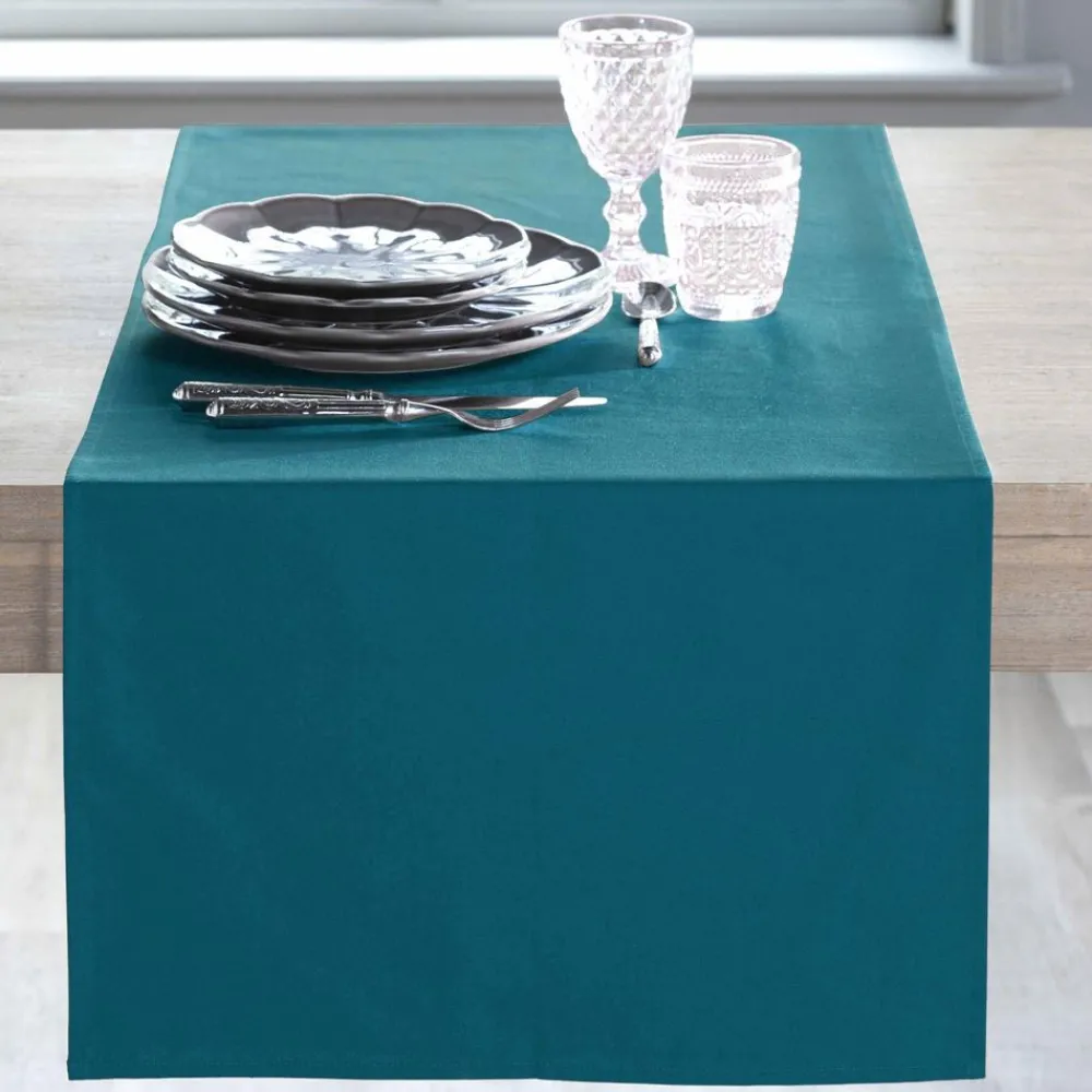 Becquet Chemin de table en coton traité antitache - Lauréat< Set De Table, Chemin De Table|Les Matières