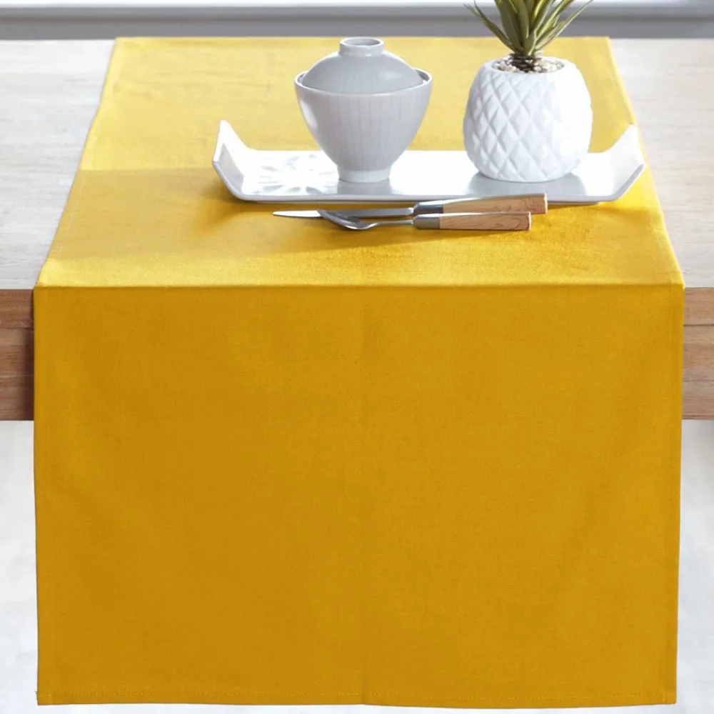 Becquet Chemin de table en coton traité antitache - Lauréat< Set De Table, Chemin De Table|Les Matières