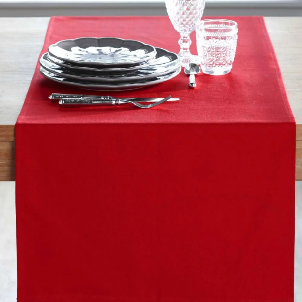Becquet Chemin de table en coton traité antitache - Lauréat< Set De Table, Chemin De Table|Les Matières
