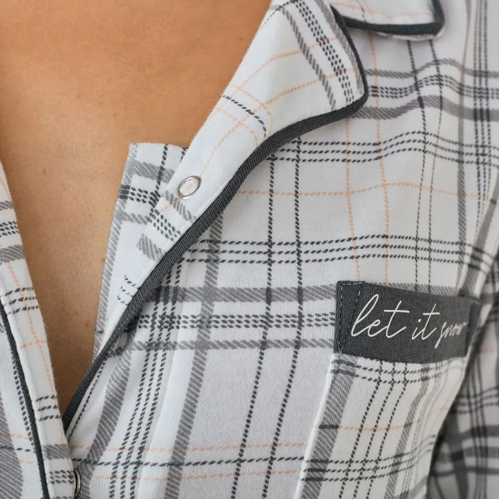 Becquet Chemise de nuit à carreaux<Femme Pyjama Femme|Les Matières