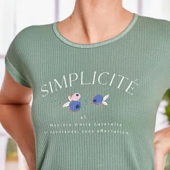 Becquet Chemise de nuit en jersey côtelé DODO HOMEWEAR®<Femme Pyjama Femme|Les Matières