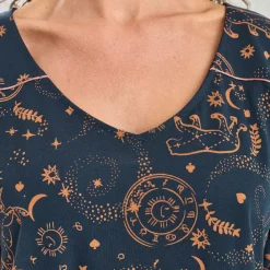 Becquet Chemise de nuit jersey motif astral - CRÉATION<Femme Pyjama Femme|Les Matières