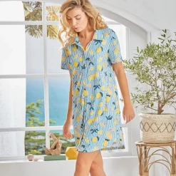 Becquet Chemise de nuit motif citron - CRÉATION<Femme Pyjama Femme