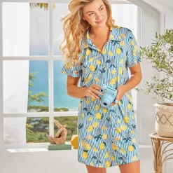 Becquet Chemise de nuit motif citron - CRÉATION<Femme Pyjama Femme