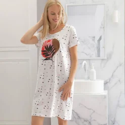 Becquet Chemise de nuit motif feuille - CRÉATION<Femme Pyjama Femme