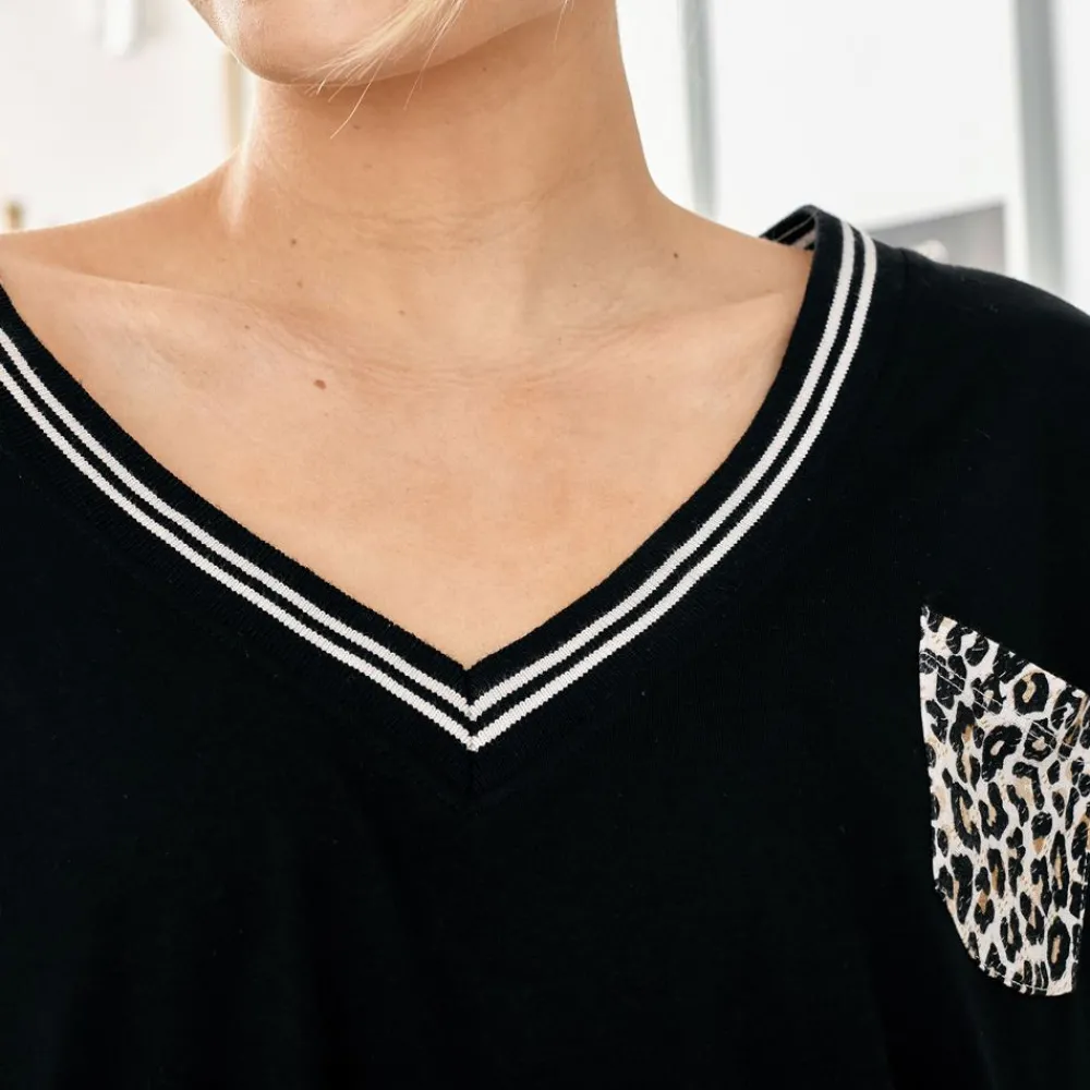 Becquet Chemise de nuit poche motif léopard - CRÉATION<Femme Pyjama Femme