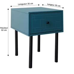 Becquet Chevet bleu<Enfant Décoration Enfant, Tapis Enfant|Meuble, Étagère