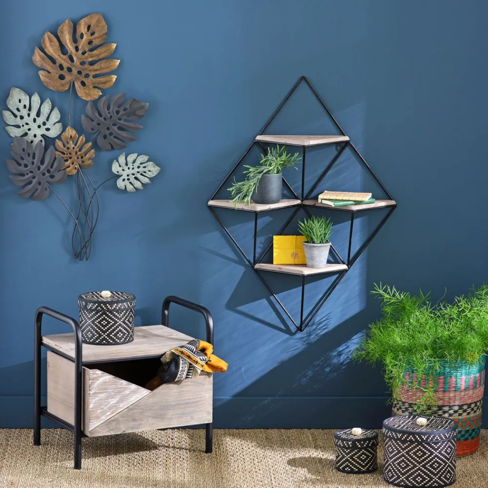 Becquet Chevet bois et métal< Meuble, Étagère|Décoration